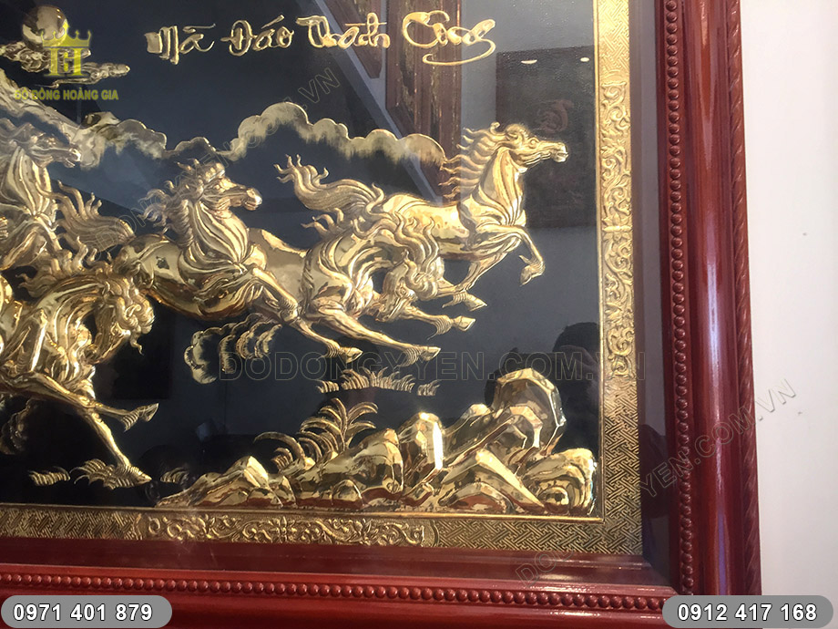 tranh b&aacute;t m&atilde; mạ v&agrave;ng 24k